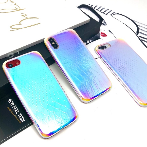 iPhone Purple Iridescence Crocodile Case - Picture 5 of 8